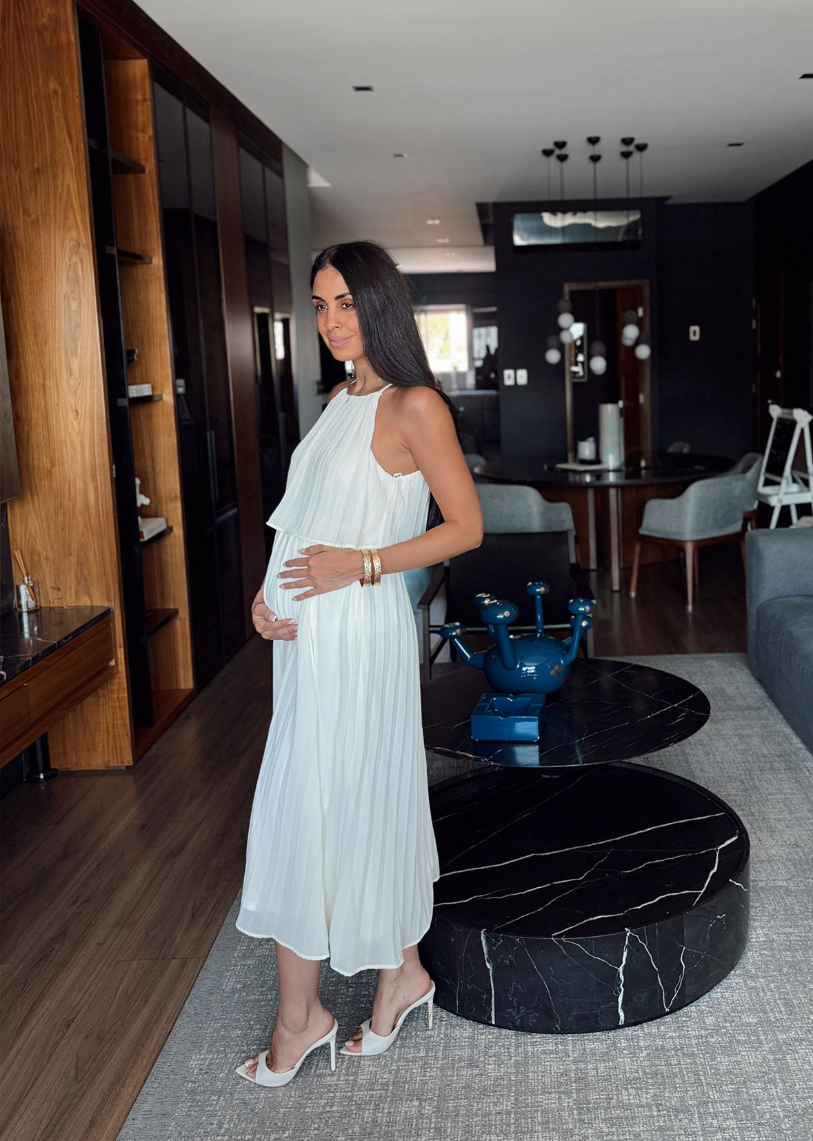 Vestido blanco tirantes tablones