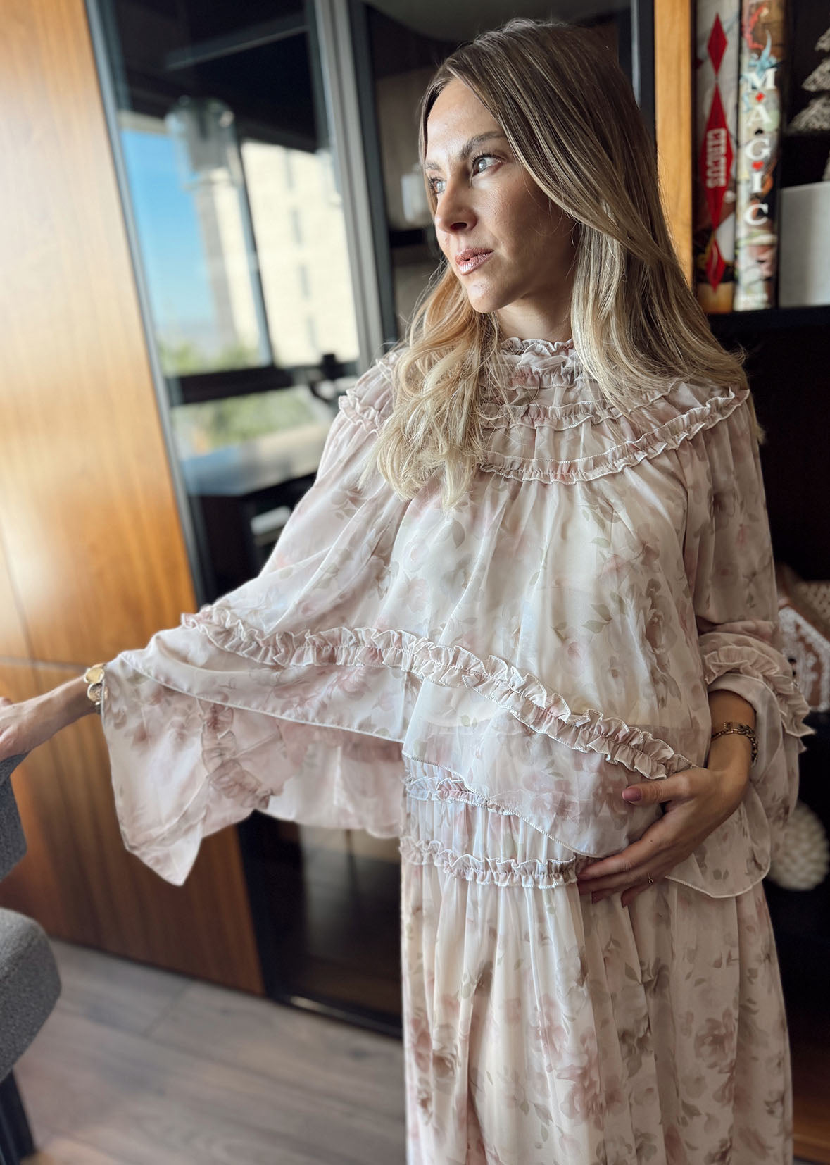 Set dos piezas boho falda y capa blusón