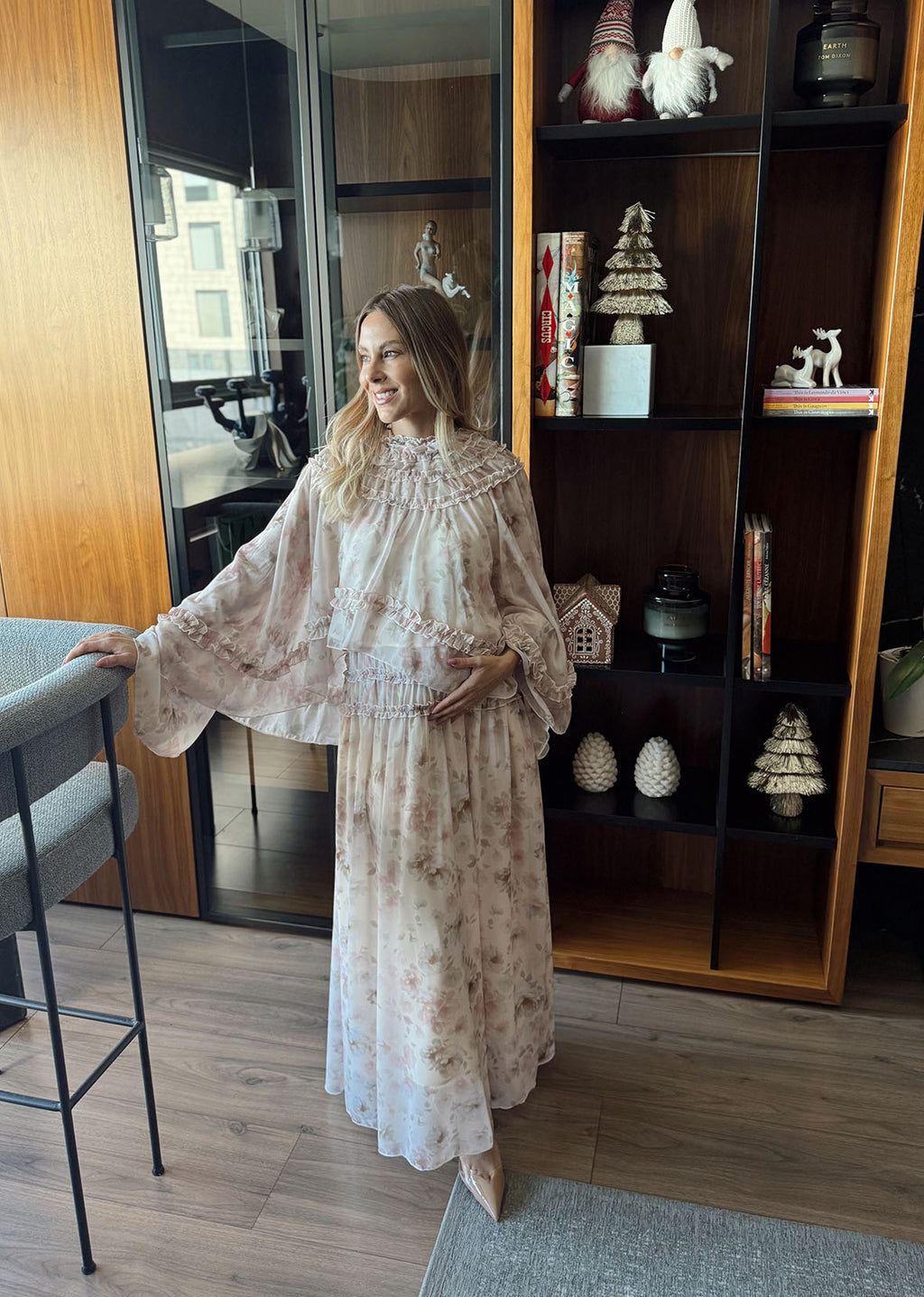 Set dos piezas boho falda y capa blusón