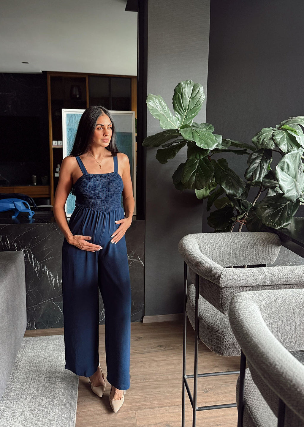 Mono pantalón azul marino