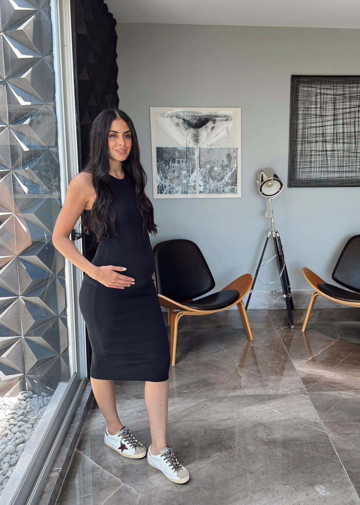 Vestido básico negro strech