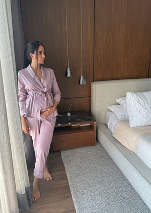set pijama lila cinto
