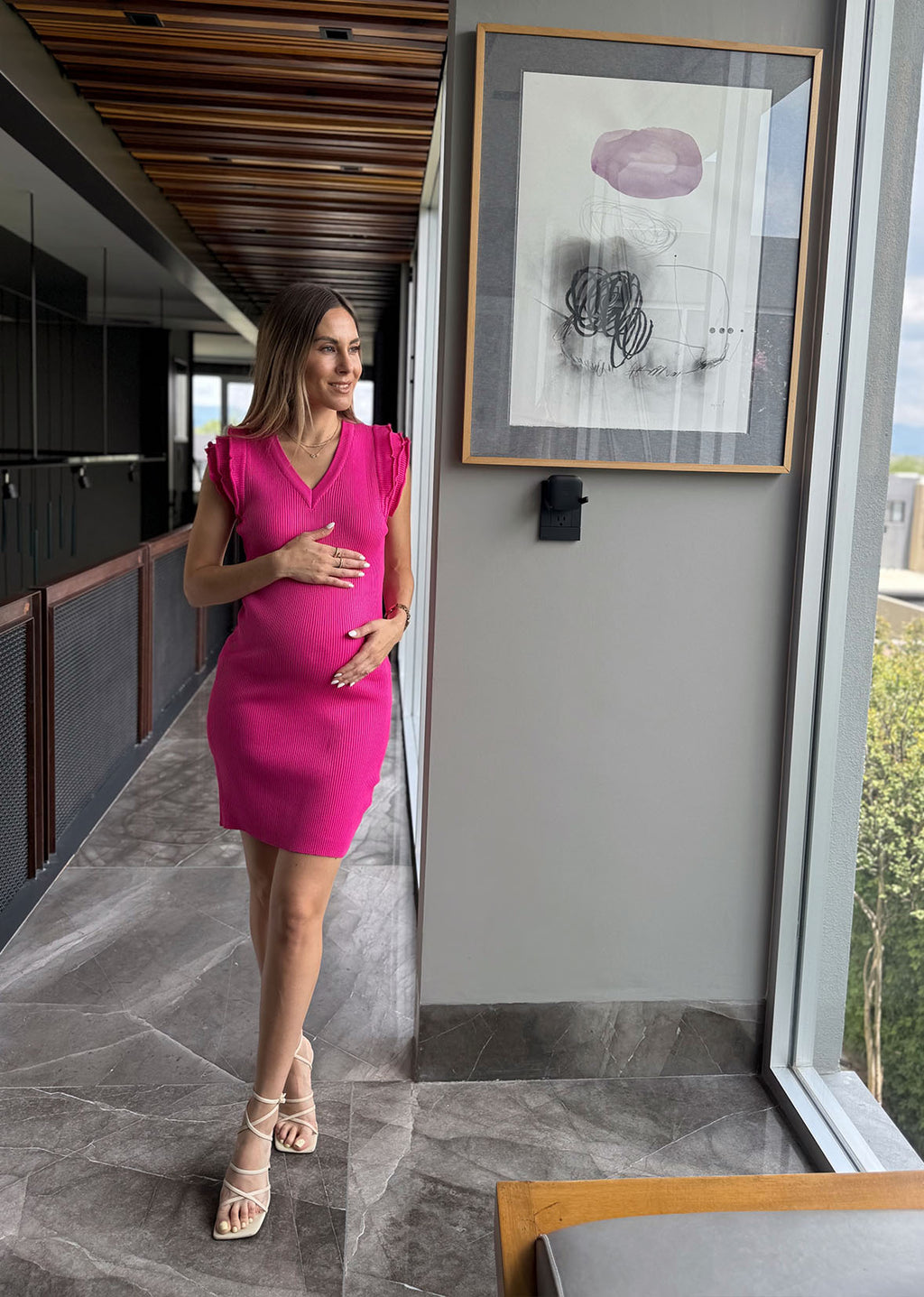 Vestido canale corto rosa barbie