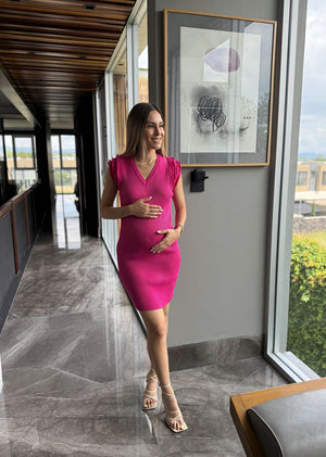 Vestido canale corto rosa barbie