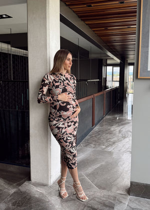 Vestido tul estampado flores